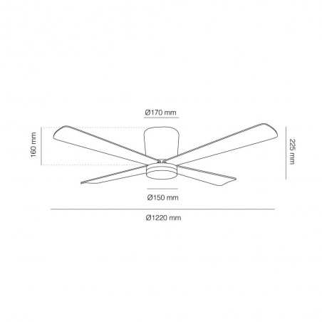 Ventilador de techo LED Nagpur II (15W)