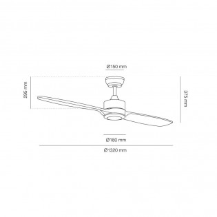 Vetilador de techo LED Bava (15W)