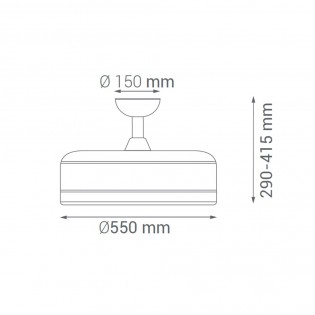 Ventilador LED sin aspas Magic (24W)