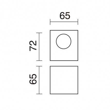 Aplique de pared LED Brick (3W)