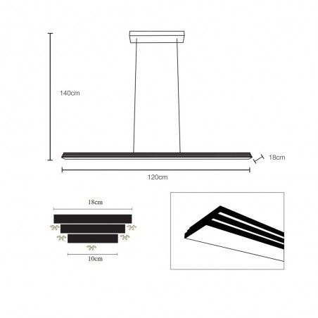 Lámpara de techo LED Gradibus (36W)