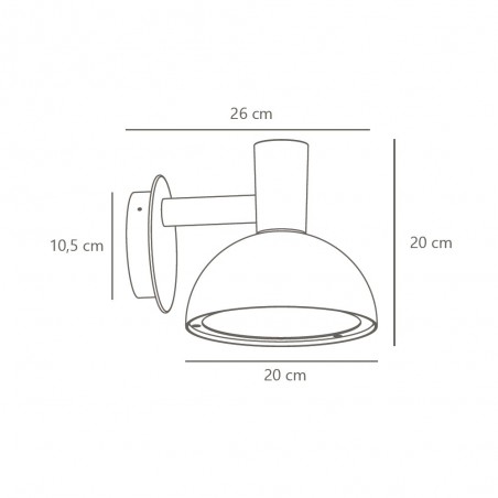 Aplique de pared exterior Arki 20
