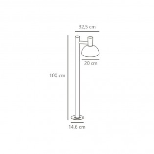 Baliza de exterior galvanizada Arki 100
