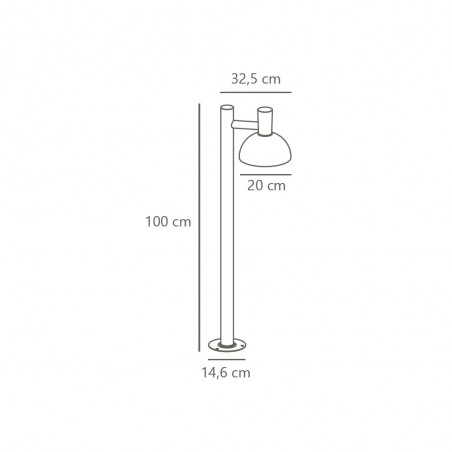 Baliza de exterior galvanizada Arki 100