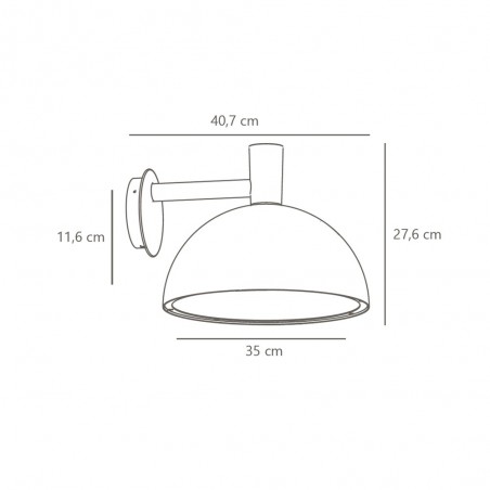 Aplique de pared exterior Arki 35
