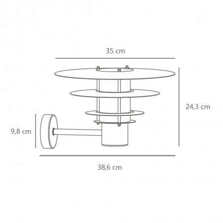 Aplique de pared exterior Bastia 35
