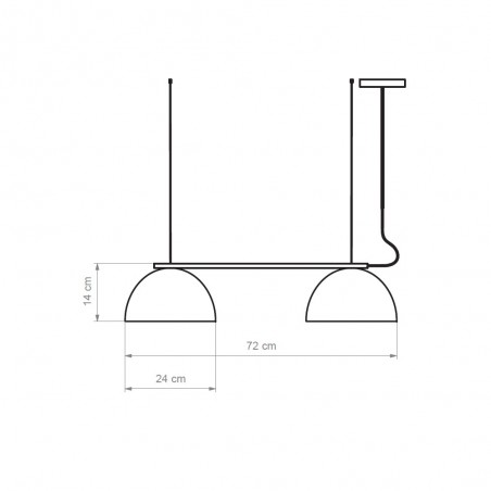 Regleta de techo LED Absis Terracota (2x8W)