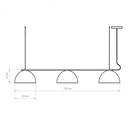 Regleta de techo LED Absis Terracota (3x8W)
