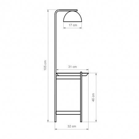 Lámpara de pie mesa LED Absis Blanco (8W)