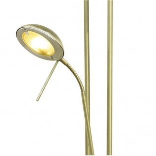 Lámpara de pie LED Olimpia II Cuero (18W+5W)