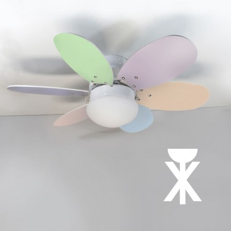 Ventilador con luz Orion Multicolor