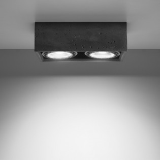 Plafón de techo Quatro Cemento (2 luces)