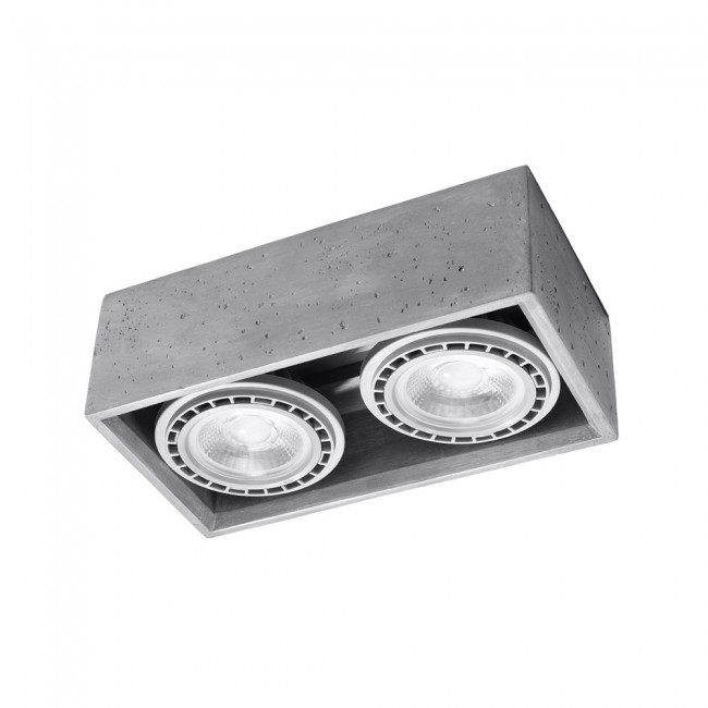 Plafón de techo Quatro Cemento (2 luces)