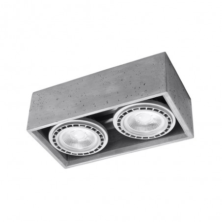 Plafón de techo Quatro Cemento (2 luces)