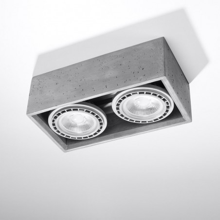 Plafón de techo Quatro Cemento (2 luces)
