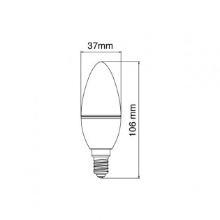 Bombilla led vela 6W E14...