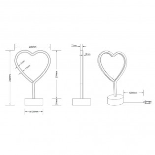 Lámpara de mesa LED Heart (1.80W)