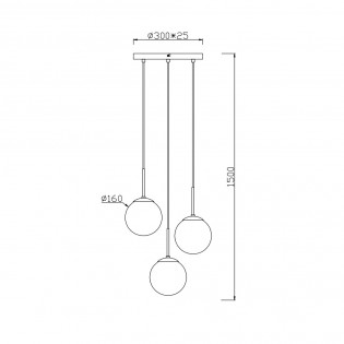 Lámpara colgante Balini (3 luces)