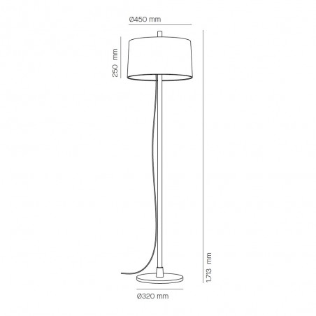 Lámpara de pie nórdica Linood