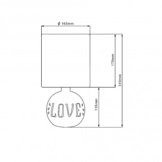 Lámpara de mesa Esna Love