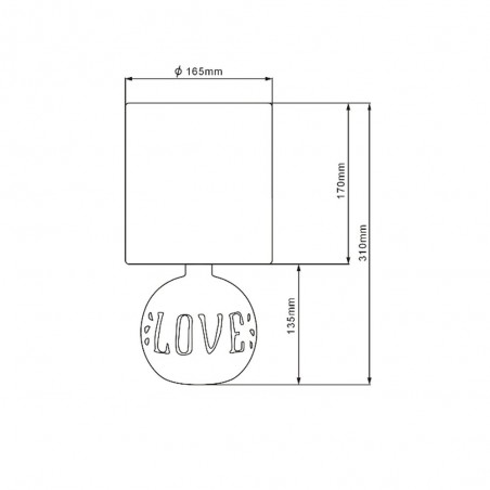 Lámpara de mesa Esna Love