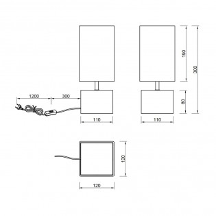 Lámpara de mesa Woody