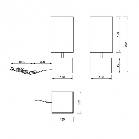 Lámpara de mesa Woody