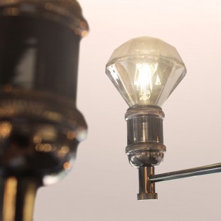 Lámpara de araña Miyako Grafito (6 luces)