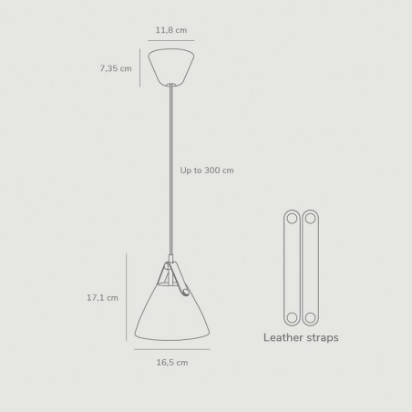 Lámpara colgante Strap 16