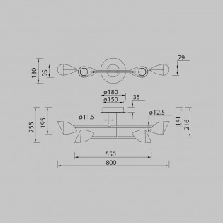 Plafón de techo LED Capuccina (30W)