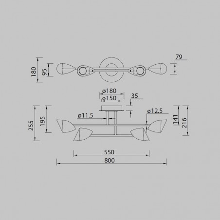 Plafón de techo LED Capuccina (30W)
