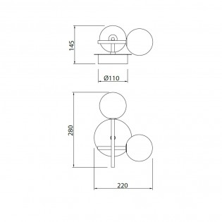 Aplique de pared Cellar (2 luces)