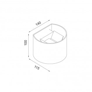 Aplique de pared exterior LED Davos II (2x6W)