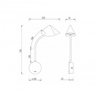 Aplique de pared LED Goa (7.5W)