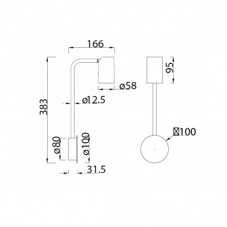 Aplique de pared con interruptor Sal