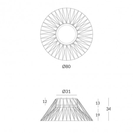 Plafón de techo Bimba