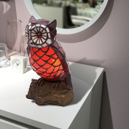 Lámpara de mesa Tiffany Búho