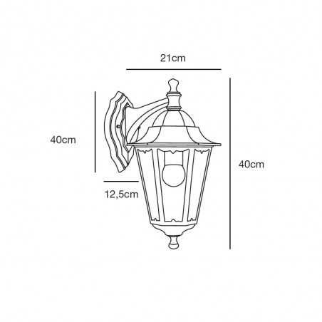 Aplique de pared exterior Cardiff