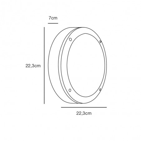 Aplique de pared exterior Desi 22