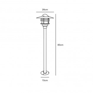 Baliza de exterior galvanizada Agger