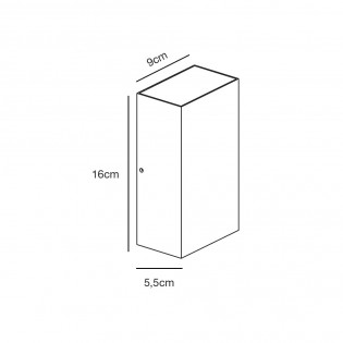 Aplique de exterior LED Rold Kubi (2x5W)