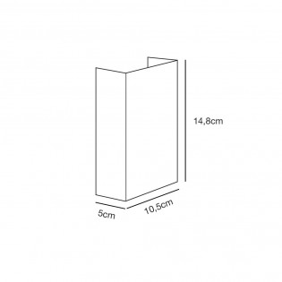 Aplique de pared exterior LED Fold 10 (2x3.5W)