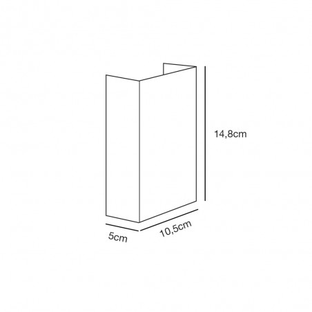 Aplique de pared exterior LED Fold 10 (2x3.5W)