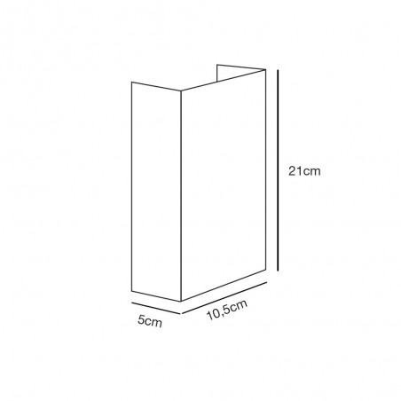 Aplique de pared exterior LED Fold 15 (2x3.5W)