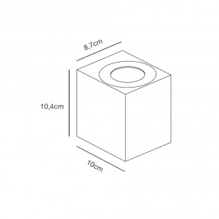 Aplique de exterior galvanizado LED Canto Kubi 2 (2x6W)