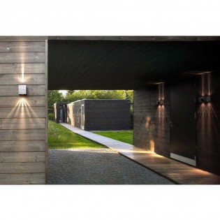 Aplique de exterior galvanizado LED Canto Kubi 2 (2x6W)