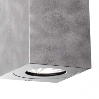Aplique de exterior galvanizado LED Canto Kubi 2 (2x6W)