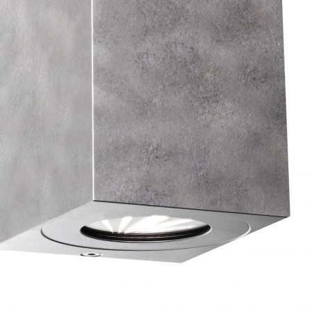 Aplique de exterior galvanizado LED Canto Kubi 2 (2x6W)