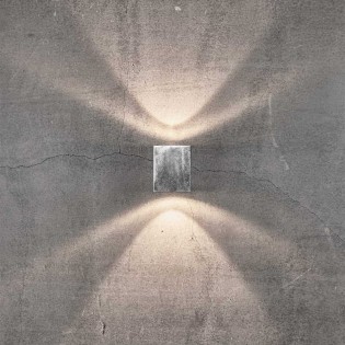 Aplique de exterior galvanizado LED Canto Kubi 2 (2x6W)