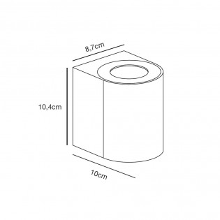 Aplique de exterior galvanizado LED Canto 2 (2x6W)